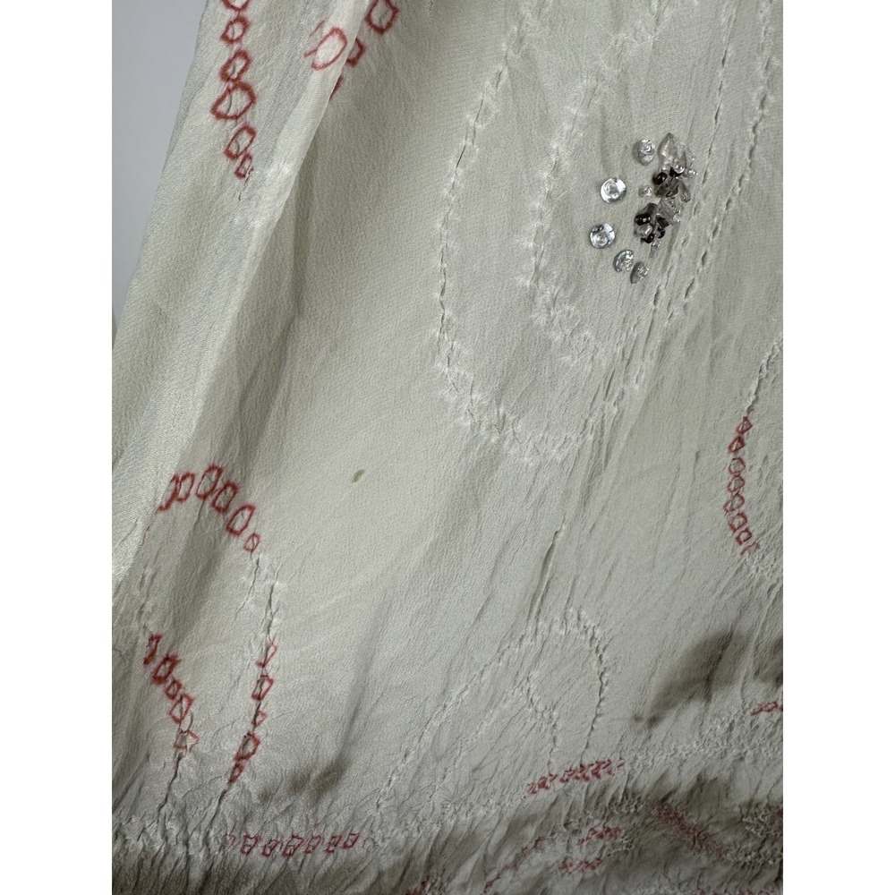 Jane Seymour Silk Skirt Size 12 MS Gypsy Boho Ethereal Beaded Sequin Maxi Ombre - Picture 11 of 15